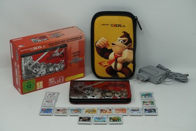 Nintendo 3DS XL Konsole  ''Super SmashBros'' + 15 Spiele Edition FIFA SIMS etc