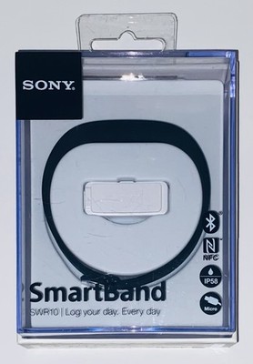SONY Smartband Fitness Tracker Step Counter SWR10 Black EUC BT + NFC NEW Sealed