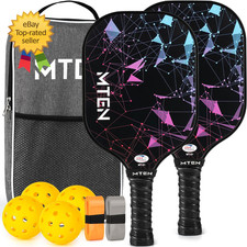 Pickleball Paddles USAPA Approved Fiberglass Surface Pickleball Set with Pickleb
