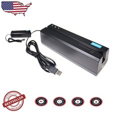 High-Speed USB Card Reader Writer 3-Track Mag Stripe Format Windows