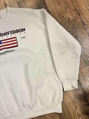 Vintage 90s Harley Davidson Sweatshirt Mens Size XL USA flag | eBay