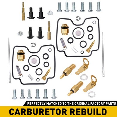 Black Carburetor Rebuild Repair Kit 2X Carb O-ring Heater For Yamaha V-STAR 1100