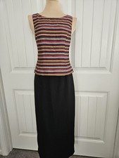 Jessica Howard Black, Pink, Purple,  Gold Popover Bodice Formal Dress Sz 6