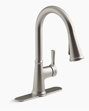 Kohler Tyne 1 Hole Pull Down Kitchen Faucet in Vibrant Stainless K-R21415-VS  