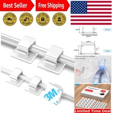 Strong Adhesive Cable Clips - 100 PCS for Efficient Cord Management Solutions