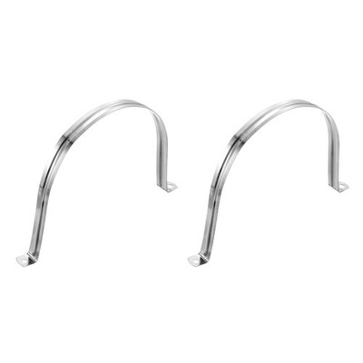 2Pcs 150mm Rigid Pipe Straps 2 Hole U-Shaped Bracket Clamps 201 Stainless Steel