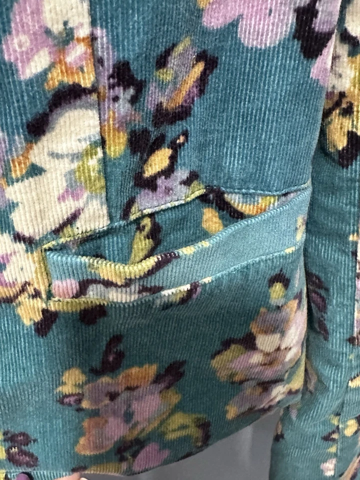 Blazer para mujer Kate Hill pana floral talla 8 verde azulado de colección verde otoño Foto 4 de 4