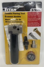 TITAN Double Flaring Tool - 45° SAE, 3/16" Steel/NiCu Tube Brake Lines 51535 NEW