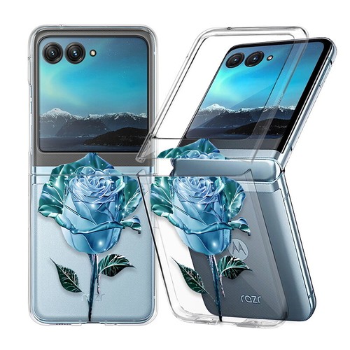 For Motorola Razr 50 40 Ultra Shockproof Crystal Rose Phone Case Clear Cover - Picture 19 of 38