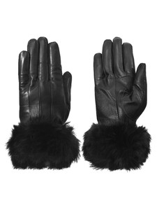Giromy-Samoni-Womens-Warm-Winter-Leather-Driving-Gloves-with-Faux-Fur-Trim-Black