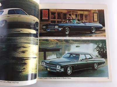 1972 Buick 50-page Sales Brochure Catalog Riviera Skylark