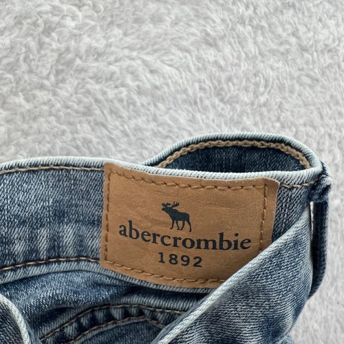 Abercrombie Jeans Girls 15/16 Blue 26x24 High Rise Ankle Skinny Belt Denim Pants - Picture 13 of 13