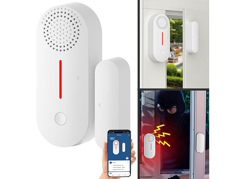 Détecteur d'ouverture connecté XMD-104.app anti-intrusion compatible Alexa
