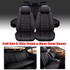 For 2016-2024 Subaru Crosstrek Car 5-Seat Covers Waterproof PU Leather Full Set