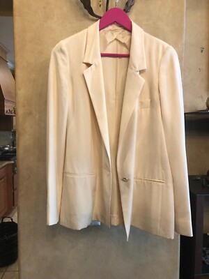 MaxMara Cream Silk Dress Jacket.
