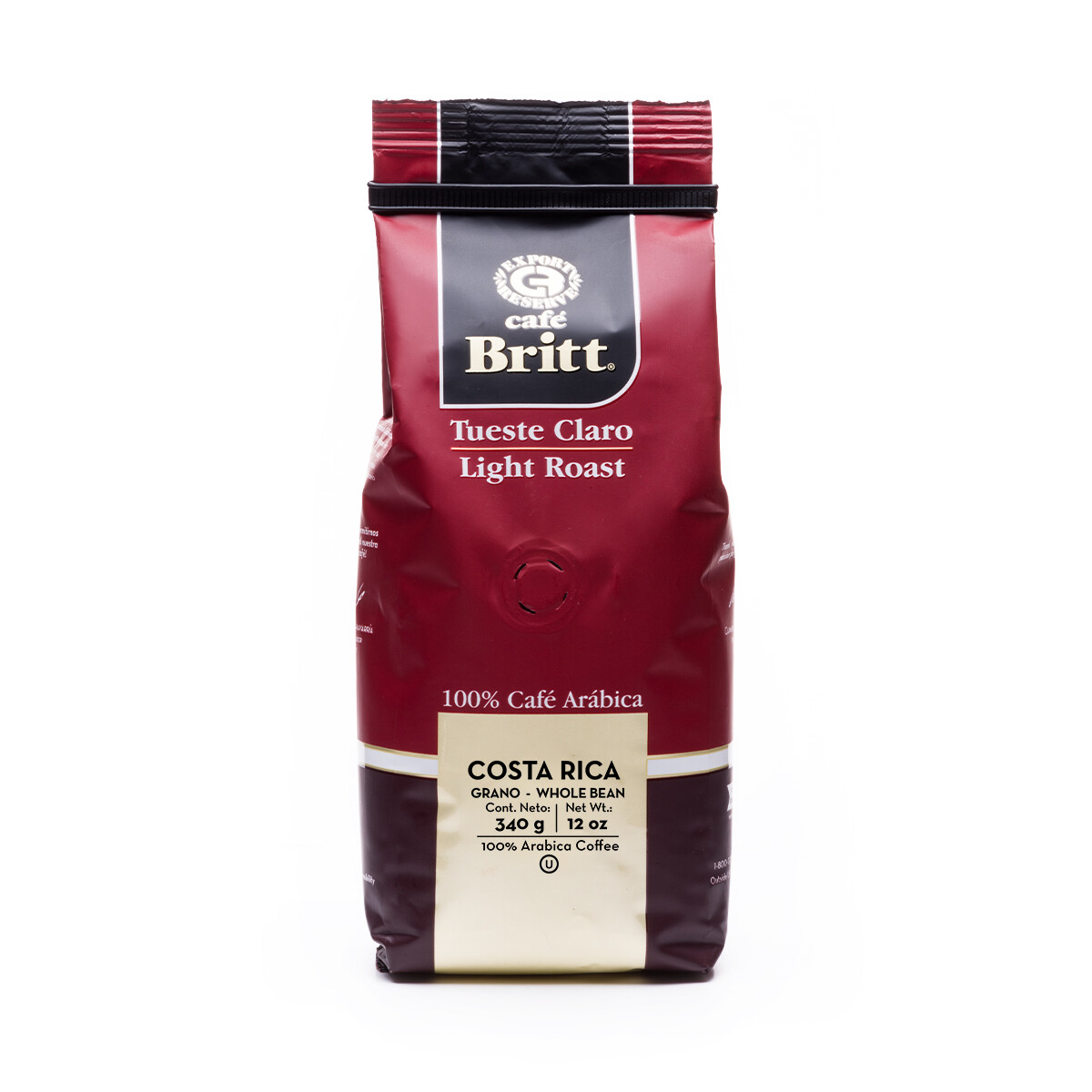 Caf&eacute; Britt-Costa Rican Light Roast Coffee (12 oz) (2-Pack) GROUND ,COSTA RICA