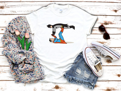 Yoga Superheld Cartoon Figuren Figur 3/4 Kurzarm Frau T-Shirt F015