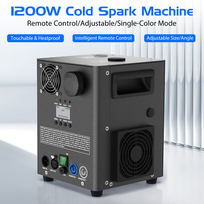 Cold Spark Machine 1200W Stage Effect DMX Firework DJ Wedding 6.6-16.4ft