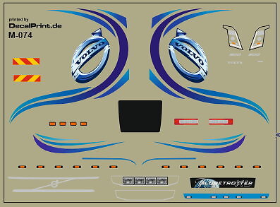 Decals 1 Satz  Volvo uni blau Nr.  M-074 - 1:87 /DL29