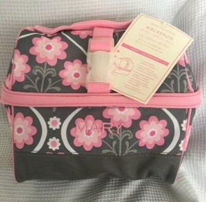 Pottery Barn Kids Mackenzie Floral Pink Retro Lunch Box Mary Nwt