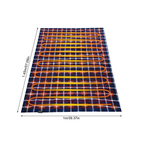 Electric 12-Volt Portable Car Heated Outdoor Blanket | Machine Washable - Picture 5 of 13