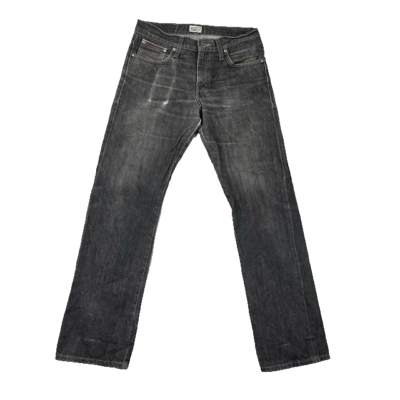 NAKED & FAMOUS 黒 ブラック　デニム　ストレートジーンズ　31 Naked & Famous Jeans Mens Black Selvedge Japanese Denim