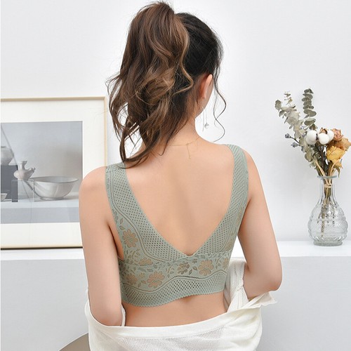 Neuer Damen-Sport-Bh Nahtloser Bh Freizeit-Crop-Top Bequeme Bandage-Weste ^ ( - Bild 9 von 18