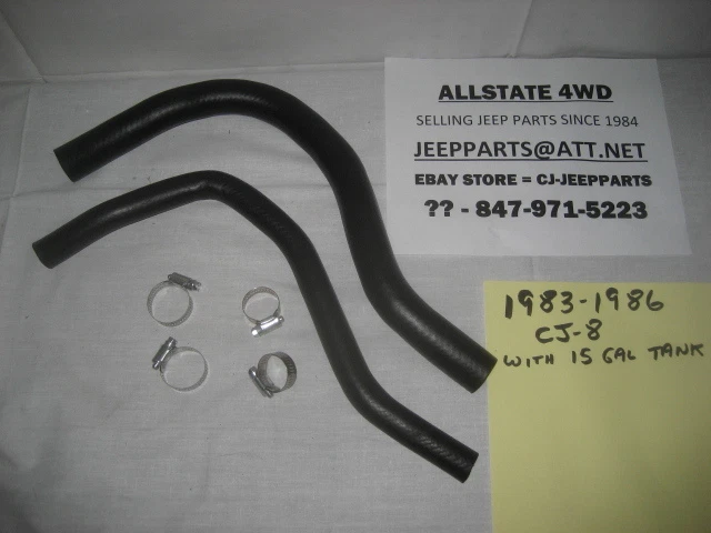 JEEP 1983 - 86 CJ8 全新后部安装 15 GAL 气罐套件 发件人、软管、带扣 — 第 2/2 张图片