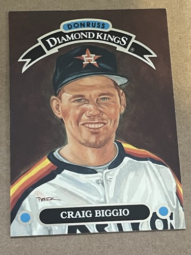 1992 DONRUSS DIAMOND KINGS - CRAIG BIGGIO ASTROS #DK-24 - Foto 1 di 2