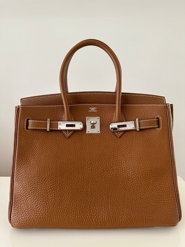Good Condition Hermes Birkin 30 Gold Togo Phw #H (2004)