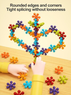 1 Set DIY Plum Blossom Building Block Kindergarten Educational Granular Toys USA