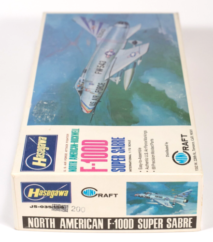 Modellino aereo vintage Hasegawa/Minicraft F-100D Super Sabre in plastica 1/72 sigillato - Foto 6 di 10