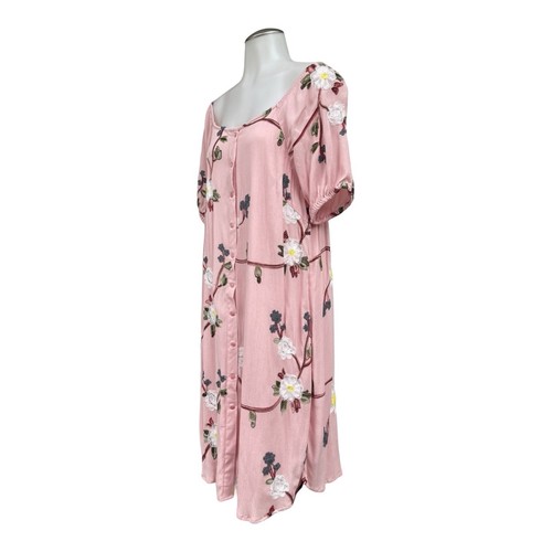 LIV LOS ANGELES Womens M Embroidered Dress Gauzy Summer Lightweight Floral NWT - Picture 10 of 21