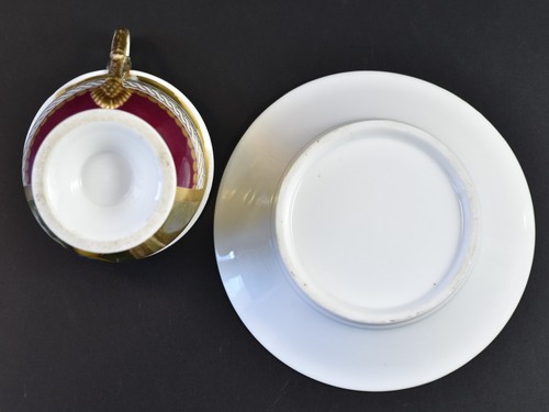 Biedermeier Empire Porzellan Tasse Betende Frau Genreszene handgemalt 19 Jh. - Picture 14 of 16