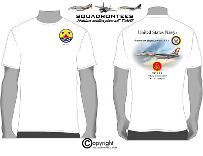 VF-111 Sundowners F-14 Tomcat Omar Squadron T-Shirt - USN Licensed Product
