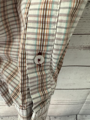 Camisa vaquera de rodeo de manga larga occidental con botones a cuadros Cinch para hombre talla M - Imagen 6 de 6