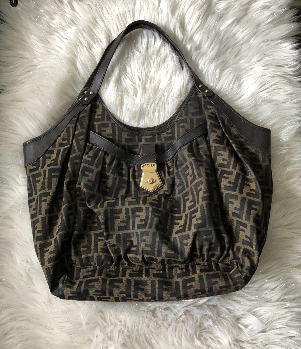 AUTHENTIC FENDI ZUCCA HOBO BAG LARGE SIZE