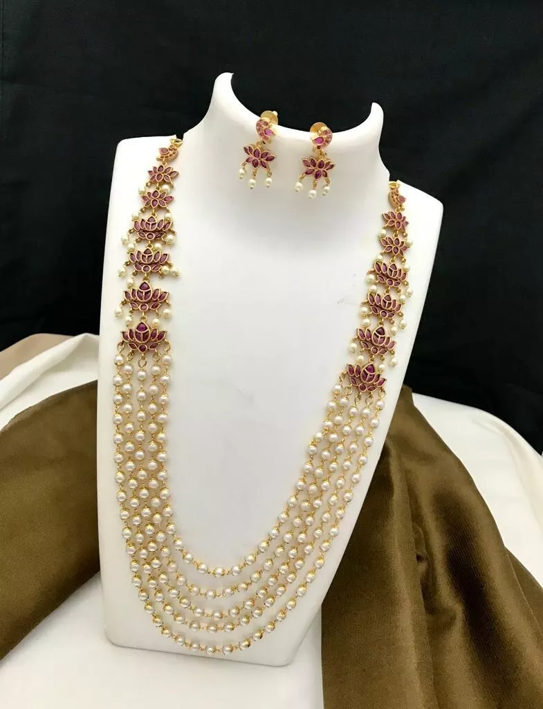 Ruby cheap pearl necklace