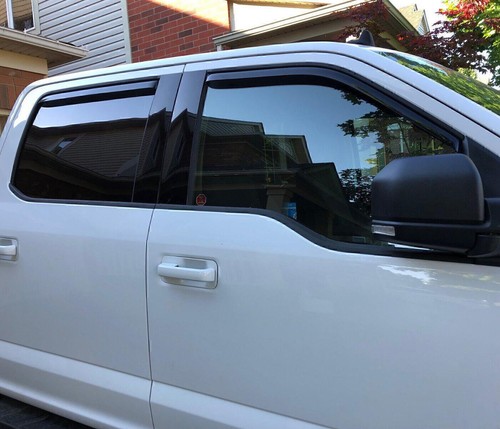 In-Channel Window Vent Visors Rain Guards For 2015-2022 Ford F150 Crew Cab - Bild 8 von 13