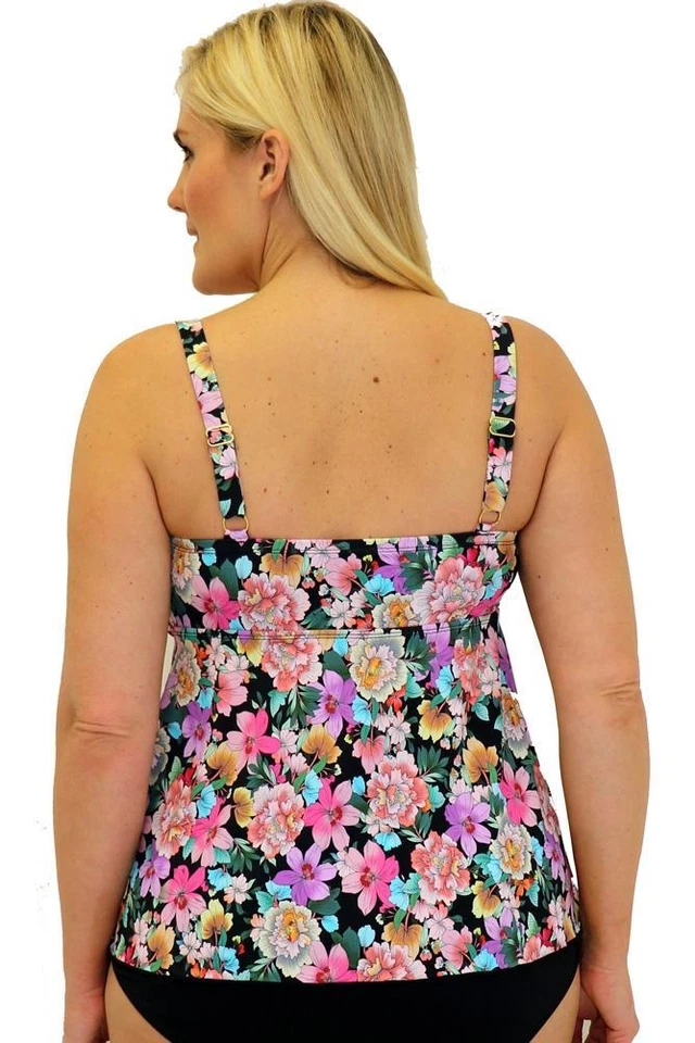 Camiseta Tankini Always For Me Fit 4U Swim Love Story Coral Waterfall ESF11200, 22W Foto 2 de 2