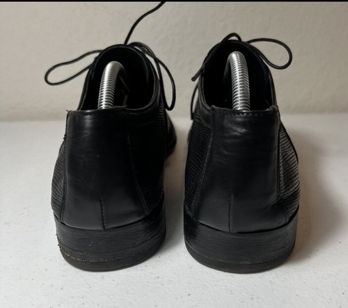 VITTORIO VIRGILI Mens Black Leather Dress Shoes Size 10Med EU 43 Designer - Picture 5 of 6