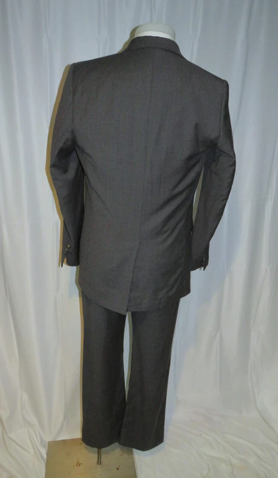 Traje de dos botones Maison Margiela MM10 2002 gris gabardina lana pesada de colección 40 Foto 2 de 4