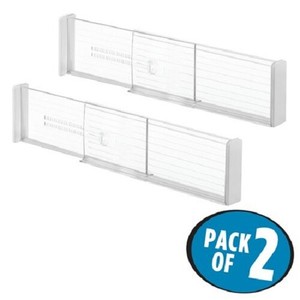 Interdesign Linus Adjustable Deep Drawer Organizer Dividers Pack