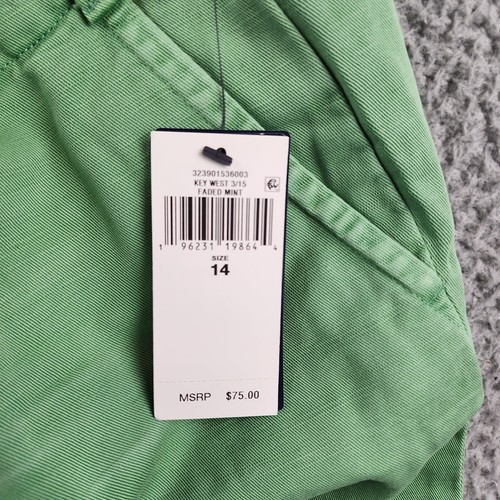 Polo Ralph Lauren Key West Chino Shorts Boys' 14 Faded Mint Button Zip Closure - Picture 9 of 15