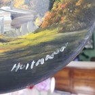 Vintage 7" Hand Painted Gold Panning Pan? HOLTMANN Fall Autumn Alaska Rusted — photo 10