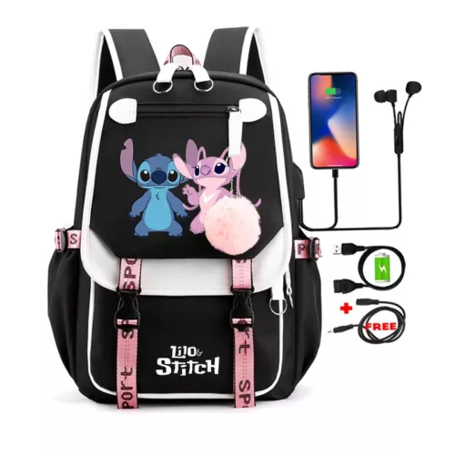 Zaino stampato punto Lilo 3 pezzi/set borsa a libro zaino borsa scuola nuovo - Foto 3 di 46