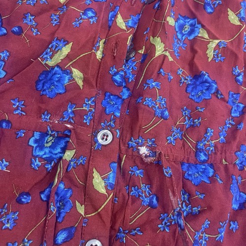 NWT Free People Red Flower Fields Mini Button Up Dress Womens Size Medium #A - Picture 4 of 5