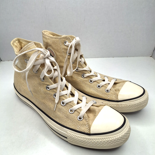 Converse Chuck Taylor All Star Leather Hi Top Sneakers Men's 12, Wo's 14 Cream - Picture 3 of 11