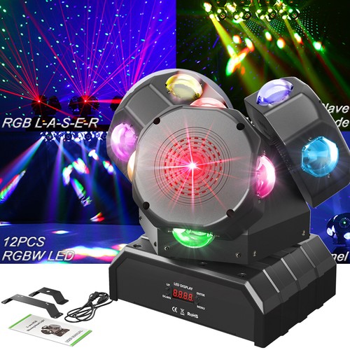 180W RGBW Laser Moving Head 12 LED Strahl DJ Show Disco Party Bühnenbeleuchtung - Bild 1 von 18