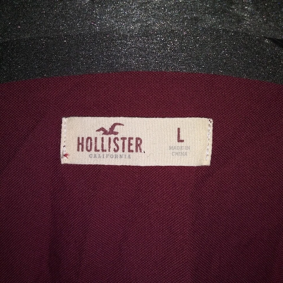 Camisa Hollister roja manga larga con botones Foto 3 de 4